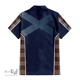 ScotsTee Shop Scottish MacInnes Ancient Hunting Clan Scottish Crest and Scottish Thistle Sport Tartan Short Sleeve Shirt
