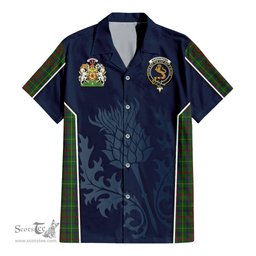 ScotsTee Shop Scottish MacKintosh Hunting Clan Scottish Crest and Scottish Thistle Sport Tartan Short Sleeve Shirt