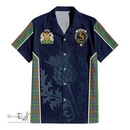 ScotsTee Shop Scottish MacIntosh Hunting Ancient Clan Scottish Crest and Scottish Thistle Sport Tartan Short Sleeve Shirt