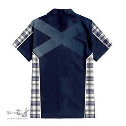 ScotsTee Shop Scottish Hannay Modern Clan Scottish Crest and Scottish Thistle Sport Tartan Short Sleeve Shirt