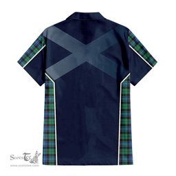 ScotsTee Shop Scottish Hunter Ancient Clan Scottish Crest and Scottish Thistle Sport Tartan Short Sleeve Shirt