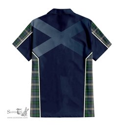 ScotsTee Shop Scottish MacDowall Clan Scottish Crest and Scottish Thistle Sport Tartan Short Sleeve Shirt