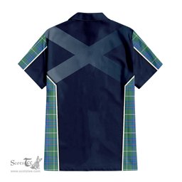ScotsTee Shop Scottish MacIntyre Hunting Ancient Clan Scottish Crest and Scottish Thistle Sport Tartan Short Sleeve Shirt