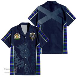 ScotsTee Shop Scottish Hope Modern Clan Scottish Crest and Scottish Thistle Sport Tartan Short Sleeve Shirt