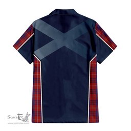 ScotsTee Shop Scottish Hamilton Clan Scottish Crest and Scottish Thistle Sport Tartan Short Sleeve Shirt