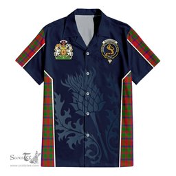 ScotsTee Shop Scottish MacKintosh Modern Clan Scottish Crest and Scottish Thistle Sport Tartan Short Sleeve Shirt
