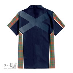 ScotsTee Shop Scottish MacIntosh Ancient Clan Scottish Crest and Scottish Thistle Sport Tartan Short Sleeve Shirt