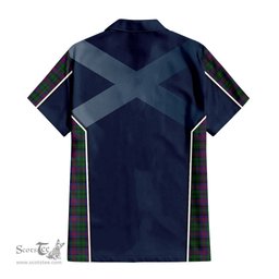 ScotsTee Shop Scottish MacLachlan Hunting Clan Scottish Crest and Scottish Thistle Sport Tartan Short Sleeve Shirt