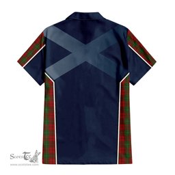 ScotsTee Shop Scottish MacAulay Clan Scottish Crest and Scottish Thistle Sport Tartan Short Sleeve Shirt