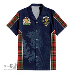ScotsTee Shop Scottish Lyle Clan Scottish Crest and Scottish Thistle Sport Tartan Short Sleeve Shirt