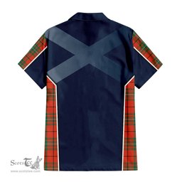 ScotsTee Shop Scottish MacAulay Ancient Clan Scottish Crest and Scottish Thistle Sport Tartan Short Sleeve Shirt