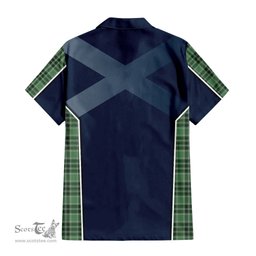 ScotsTee Shop Scottish MacDonald Lord of the Isles Hunting Clan Scottish Crest and Scottish Thistle Sport Tartan Short Sleeve Shirt
