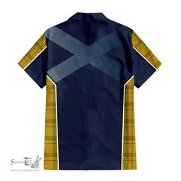 ScotsTee Shop Scottish Houston Clan Scottish Crest and Scottish Thistle Sport Tartan Short Sleeve Shirt