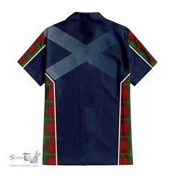 ScotsTee Shop Scottish Lennox Clan Scottish Crest and Scottish Thistle Sport Tartan Short Sleeve Shirt