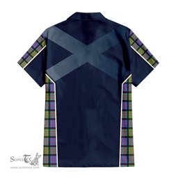 ScotsTee Shop Scottish MacDonald Ancient Clan Scottish Crest and Scottish Thistle Sport Tartan Short Sleeve Shirt