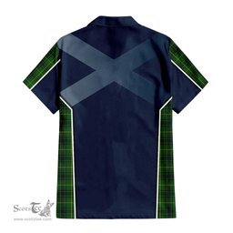 ScotsTee Shop Scottish MacArthur Clan Scottish Crest and Scottish Thistle Sport Tartan Short Sleeve Shirt