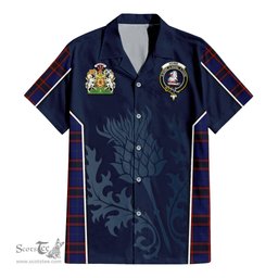 ScotsTee Shop Scottish Home Modern Clan Scottish Crest and Scottish Thistle Sport Tartan Short Sleeve Shirt
