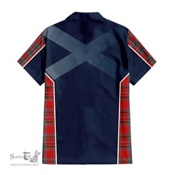 ScotsTee Shop Scottish MacBean Clan Scottish Crest and Scottish Thistle Sport Tartan Short Sleeve Shirt