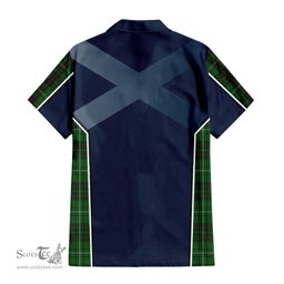 ScotsTee Shop Scottish MacAulay of Lewis Clan Scottish Crest and Scottish Thistle Sport Tartan Short Sleeve Shirt
