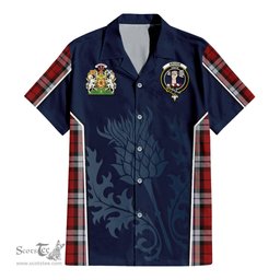 ScotsTee Shop Scottish Brodie Dress Clan Scottish Crest and Scottish Thistle Sport Tartan Short Sleeve Shirt