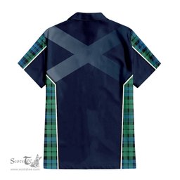 ScotsTee Shop Scottish Campbell Ancient 01 Clan Scottish Crest and Scottish Thistle Sport Tartan Short Sleeve Shirt