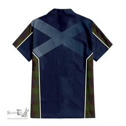 ScotsTee Shop Scottish Cunningham Hunting Modern Clan Scottish Crest and Scottish Thistle Sport Tartan Short Sleeve Shirt