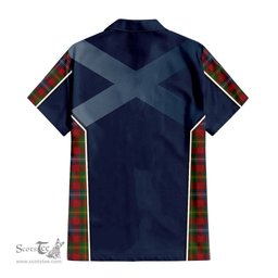 ScotsTee Shop Scottish Forrester or Foster Clan Scottish Crest and Scottish Thistle Sport Tartan Short Sleeve Shirt