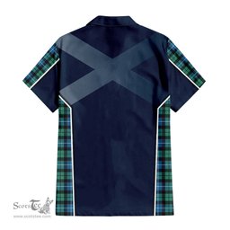 ScotsTee Shop Scottish Galbraith Ancient Clan Scottish Crest and Scottish Thistle Sport Tartan Short Sleeve Shirt