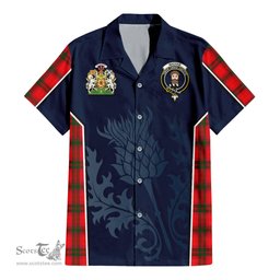 ScotsTee Shop Scottish MacNab Modern Clan Scottish Crest and Scottish Thistle Sport Tartan Short Sleeve Shirt