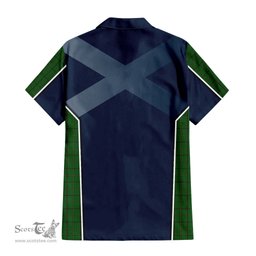 ScotsTee Shop Scottish Mar Tribe Clan Scottish Crest and Scottish Thistle Sport Tartan Short Sleeve Shirt