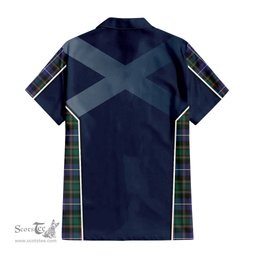 ScotsTee Shop Scottish MacRae Hunting Modern Clan Scottish Crest and Scottish Thistle Sport Tartan Short Sleeve Shirt
