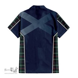 ScotsTee Shop Scottish MacKenzie Modern Clan Scottish Crest and Scottish Thistle Sport Tartan Short Sleeve Shirt