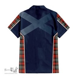 ScotsTee Shop Scottish MacLachlan Weathered Clan Scottish Crest and Scottish Thistle Sport Tartan Short Sleeve Shirt