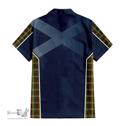 ScotsTee Shop Scottish MacMillan Ancient Clan Scottish Crest and Scottish Thistle Sport Tartan Short Sleeve Shirt