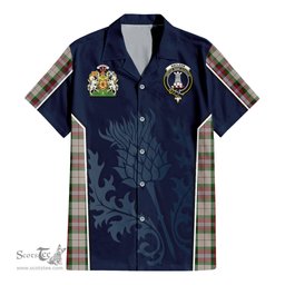 ScotsTee Shop Scottish MacLean Dress Clan Scottish Crest and Scottish Thistle Sport Tartan Short Sleeve Shirt