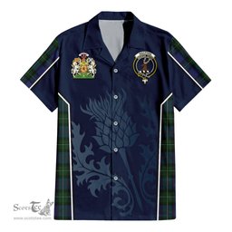 ScotsTee Shop Scottish MacPhail Hunting Clan Scottish Crest and Scottish Thistle Sport Tartan Short Sleeve Shirt