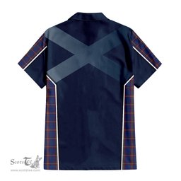 ScotsTee Shop Scottish MacLaine of Lochbuie Clan Scottish Crest and Scottish Thistle Sport Tartan Short Sleeve Shirt