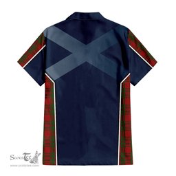 ScotsTee Shop Scottish MacIntosh Red Clan Scottish Crest and Scottish Thistle Sport Tartan Short Sleeve Shirt