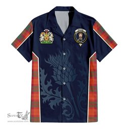 ScotsTee Shop Scottish MacNab Ancient Clan Scottish Crest and Scottish Thistle Sport Tartan Short Sleeve Shirt