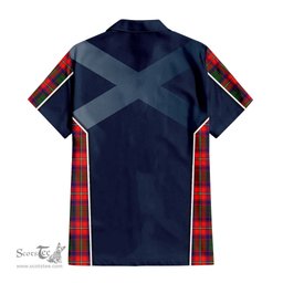 ScotsTee Shop Scottish Riddell Clan Scottish Crest and Scottish Thistle Sport Tartan Short Sleeve Shirt