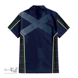 ScotsTee Shop Scottish Murray of Atholl Clan Scottish Crest and Scottish Thistle Sport Tartan Short Sleeve Shirt