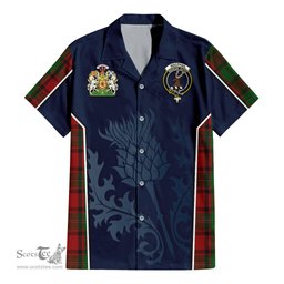 ScotsTee Shop Scottish MacPhail Clan Scottish Crest and Scottish Thistle Sport Tartan Short Sleeve Shirt