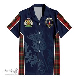 ScotsTee Shop Scottish Orr Clan Scottish Crest and Scottish Thistle Sport Tartan Short Sleeve Shirt
