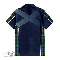 ScotsTee Shop Scottish Paterson Clan Scottish Crest and Scottish Thistle Sport Tartan Short Sleeve Shirt