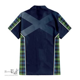ScotsTee Shop Scottish Watson Ancient Clan Scottish Crest and Scottish Thistle Sport Tartan Short Sleeve Shirt