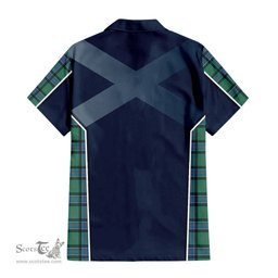 ScotsTee Shop Scottish Sinclair Hunting Ancient Clan Scottish Crest and Scottish Thistle Sport Tartan Short Sleeve Shirt