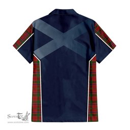 ScotsTee Shop Scottish Munro Clan Scottish Crest and Scottish Thistle Sport Tartan Short Sleeve Shirt