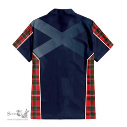 ScotsTee Shop Scottish Spens Modern Clan Scottish Crest and Scottish Thistle Sport Tartan Short Sleeve Shirt