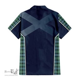 ScotsTee Shop Scottish Melville Ancient Clan Scottish Crest and Scottish Thistle Sport Tartan Short Sleeve Shirt