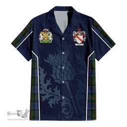ScotsTee Shop Scottish McFadzen 01 Clan Scottish Crest and Scottish Thistle Sport Tartan Short Sleeve Shirt